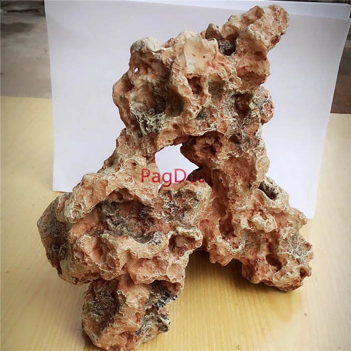 L24cm*W12*H24cm Aquarium Fish Tank Decoration Resin Rockery Landscape Rock Holes Hiding Cave Tree Aquatic Ornament Large 241225