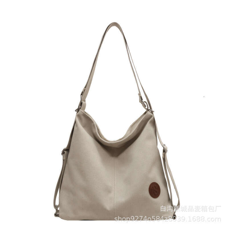 Lightweight And Fashionable For Women, New Summer Large Capacity Tote Bag, Dual-Use Backpack, Canvas Commuting Bag