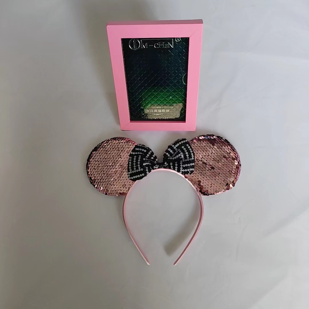 Butterfly bow headband amusement park Mickey Mouse polka dot headband rabbit ear headband adult children hair accessories female