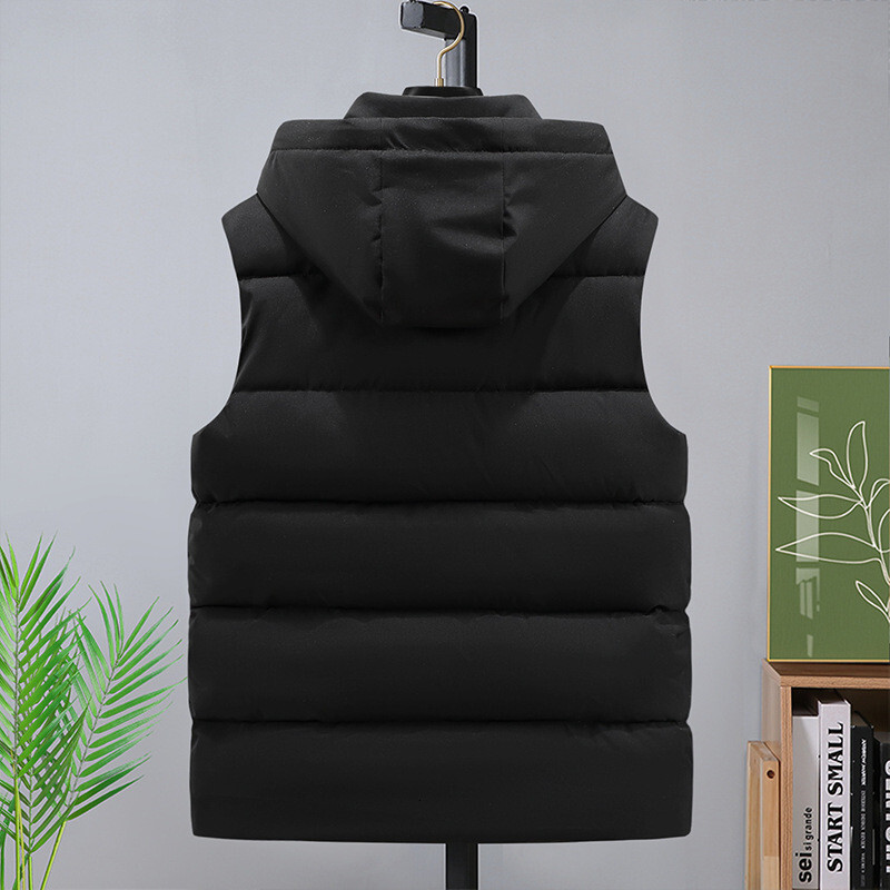New Arrival Autumn Mens Thicken Cotton Plaid Sleeveless Jacket Winter Warm Men's Vests Coat Fashion Oversized Clothing