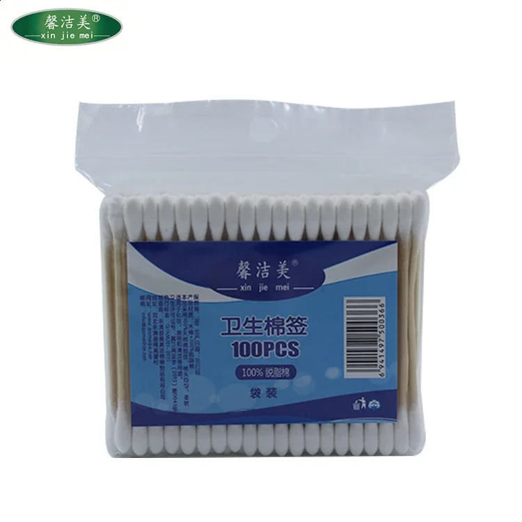 Wooden stick cotton swab children cotton swab baby ear cleaning cotton buds 241226