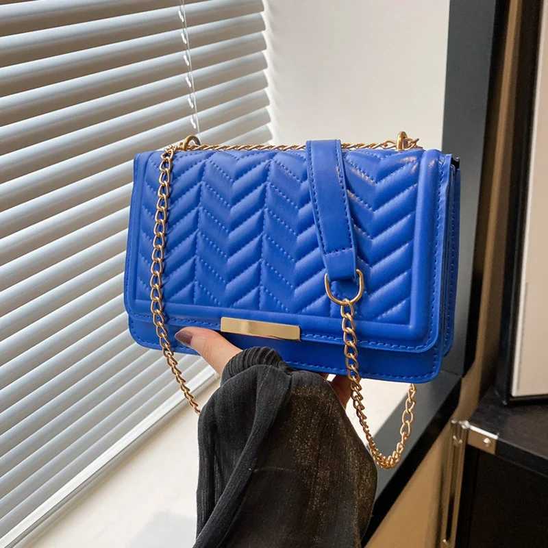 Fi Striped Womens Shoulder Bag Chain Strap Crossbody Bags For Daily Used Ladies Handbags And PursesXJ241225