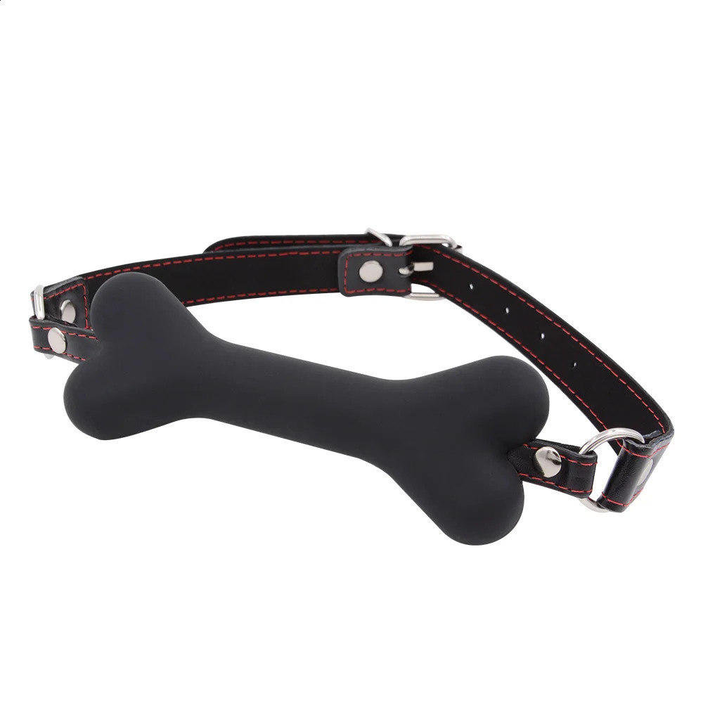 Sm Sex Toys for WomenSoft Harness Mouth Silicone Dog Bone Ball Gag Open Mouth Gag Bdsm Bondage Slave Gag Sex Product mouth gag 241226
