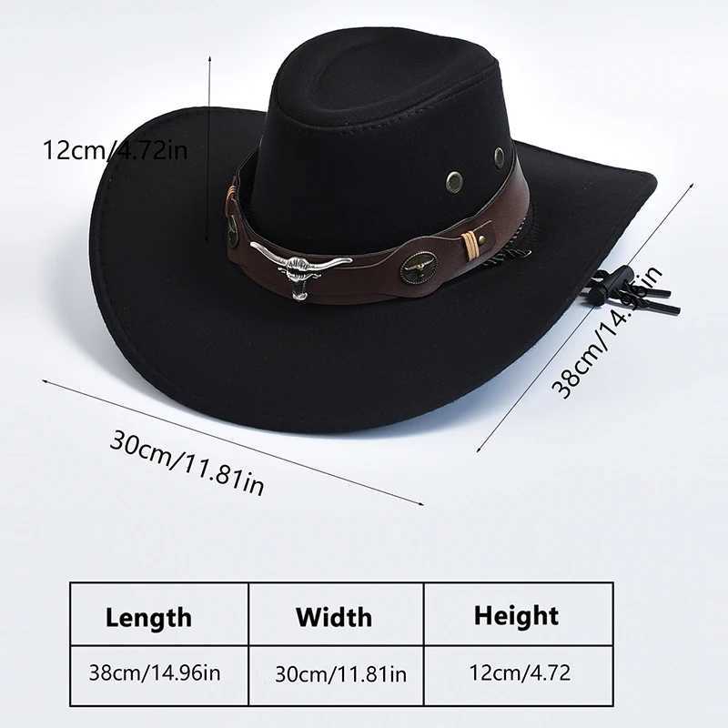 Artificial suede Western mens denim hat gentlemans denim girls jazz hat curved Brim party travel hat W241225