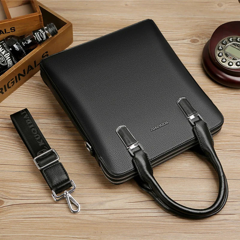 Cow Genuine Leather Business Mens Briefcase Male Briefcase Shoulder Bag Men Messenger Bag Tote Computer Bags 241225