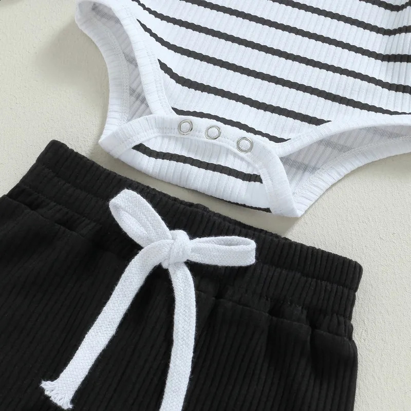 RUEWEY born Baby Boy Pant Sets Spring Autumn Clothes Long Sleeve Striped Bodysuit and Pants Set Infant Items Clothing 241225