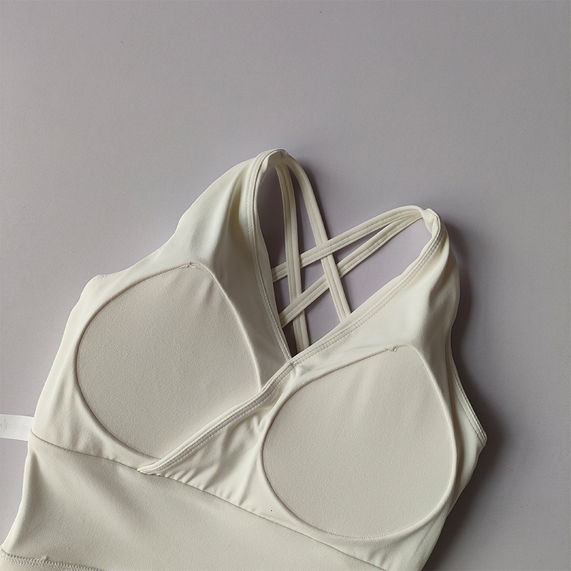 High-End Sports Anti-Sweat Fiess Seamless Yoga Shockproof Crop Women Push Up Bras Sport Bra Gym Workout Top