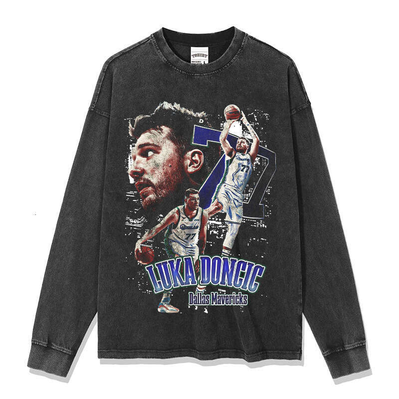 Dongqiqi Lukas T-shirt Design Star Vintage Printed Short Sleeve High Street Trendy Sign