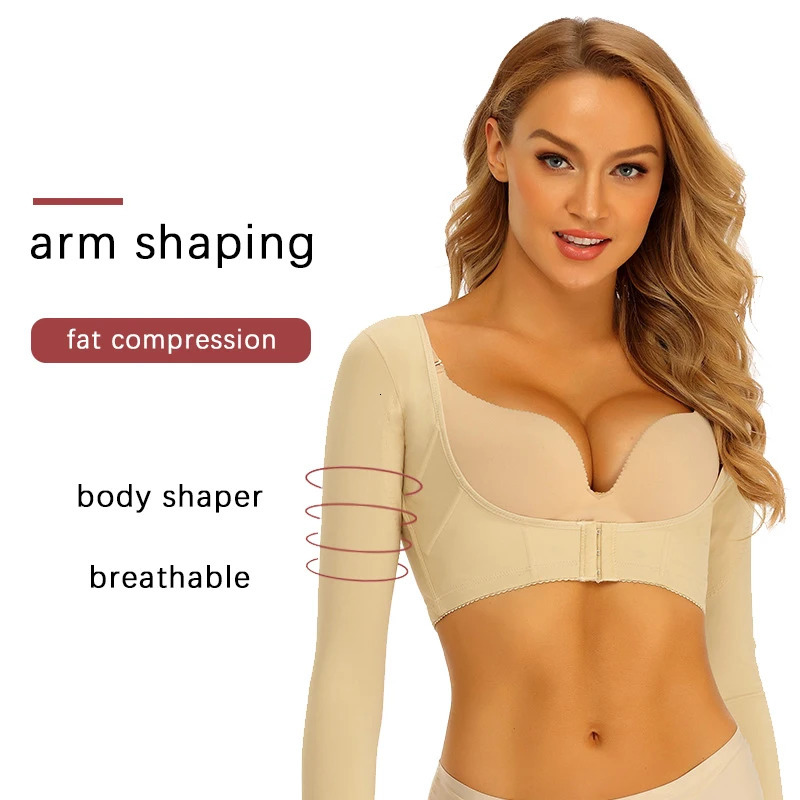 WECHERY Arm Shaper Underbust Push Up Shapers Top Women Posture Corrective Underwear Body Shapewear 241225