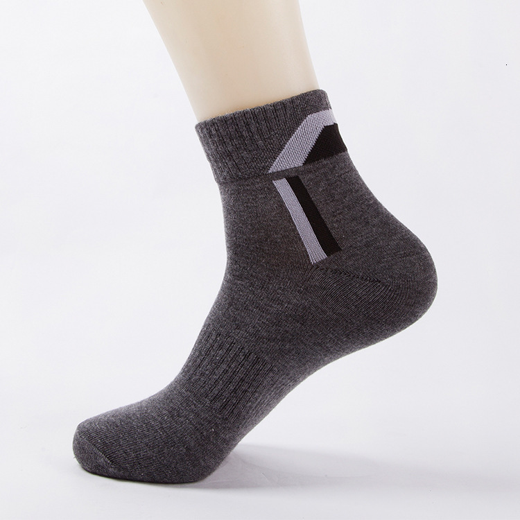 Ddmyoutdoor Socks, Men's Mid Length Seasonal Running Sports Socks, Sweat Absorbing And Odor Resistant Solid Color Cotton Socks For Teenagers