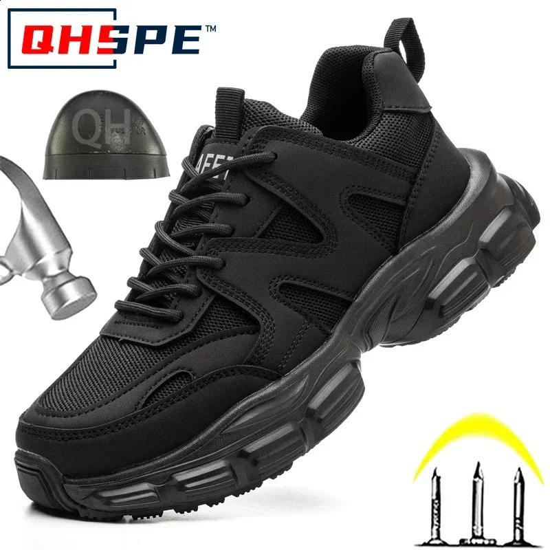 Protective Shoes For Men Work Sneakers Fashion Safety Shoes Anti-smash Anti-puncture Indestructible Shoes Work Boot 241226
