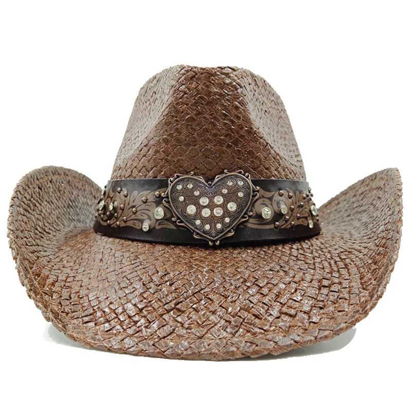 Summer cowboy hat sun hat black summer thick sun hat cowboy hat mens and womens beach W241225