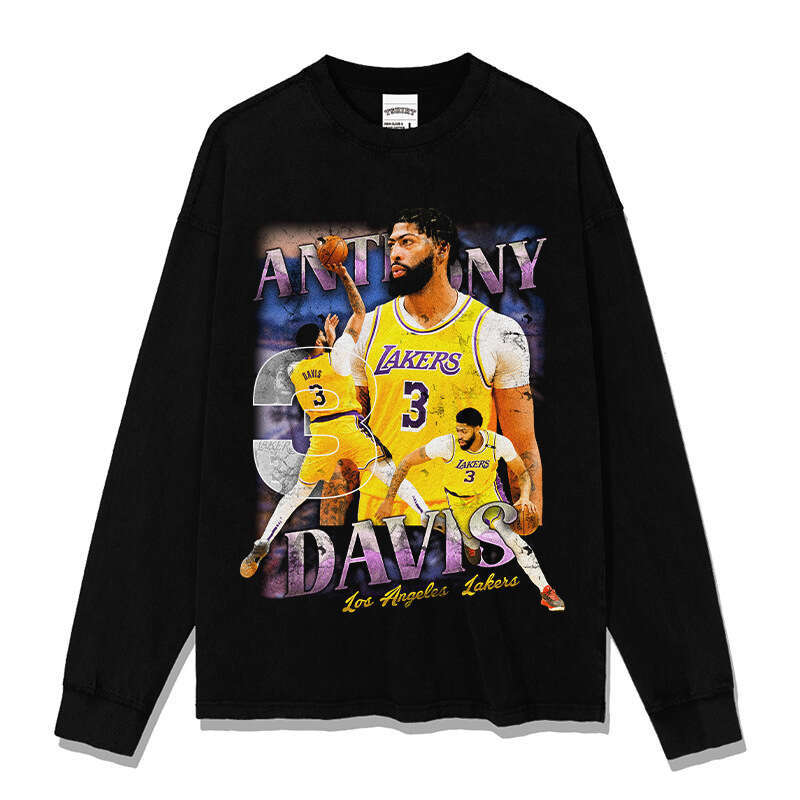 Thick Eyebrow Brother Davis American Printed Short Sleeve T-shirt Washed Round Neck Hoodie