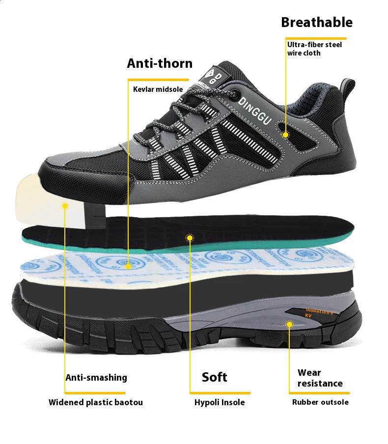 Insulation 6KV Work Safety Shoes Men Indestructible Anti-smashing Anti-puncture Protective Safety Boots Work Sneakers 241226