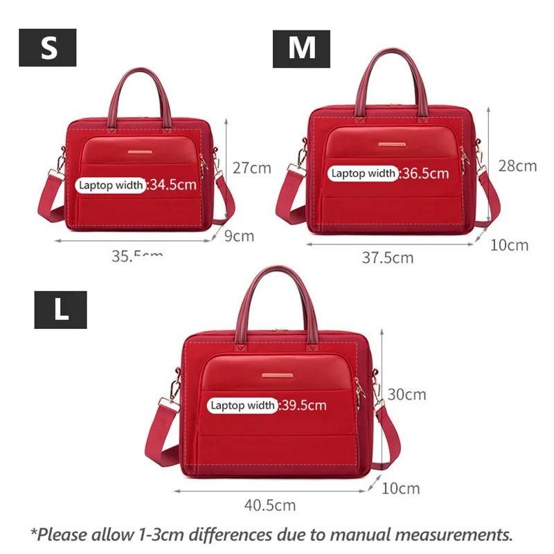Capacity Briefcase Travel 13 14 15.6in Laptop Document Organizer Shoulder Bag Business Ipad Phone Notebook Storage Handbag X133C 241225