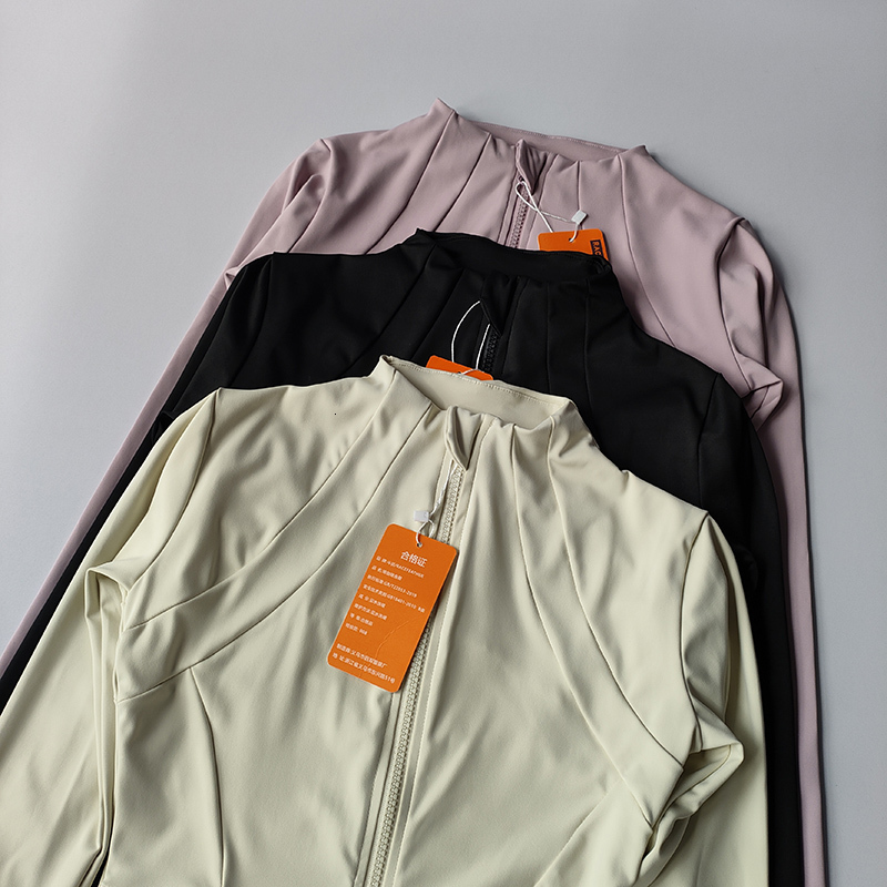 Women Sports Zip Fiess Yoga Shirt Workout Running Coats Warm Gym Long Sleeve Top Cardigan Slim Tight Jacket Activewear