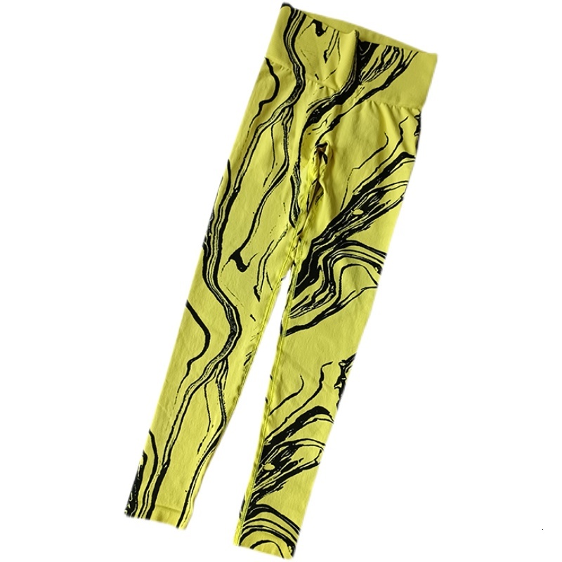 Printed Waist Leggings Seamless High Elastic Quick-Dry Running Legging Sports Hip Lifting Fiess Yoga Pants