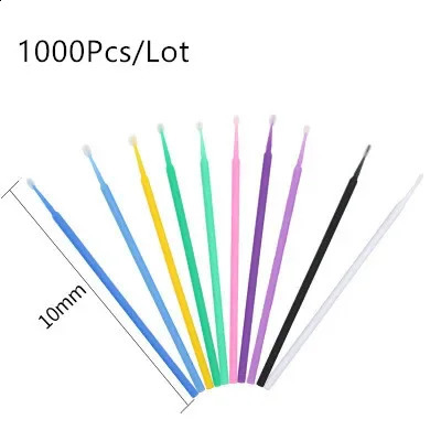 1000Pc Disposable Micro Brushes Cotton Swabs Lashes Brush Eyelash Extension Tools Mascara Wands Applicator Cosmetic Makeup Tools 241226