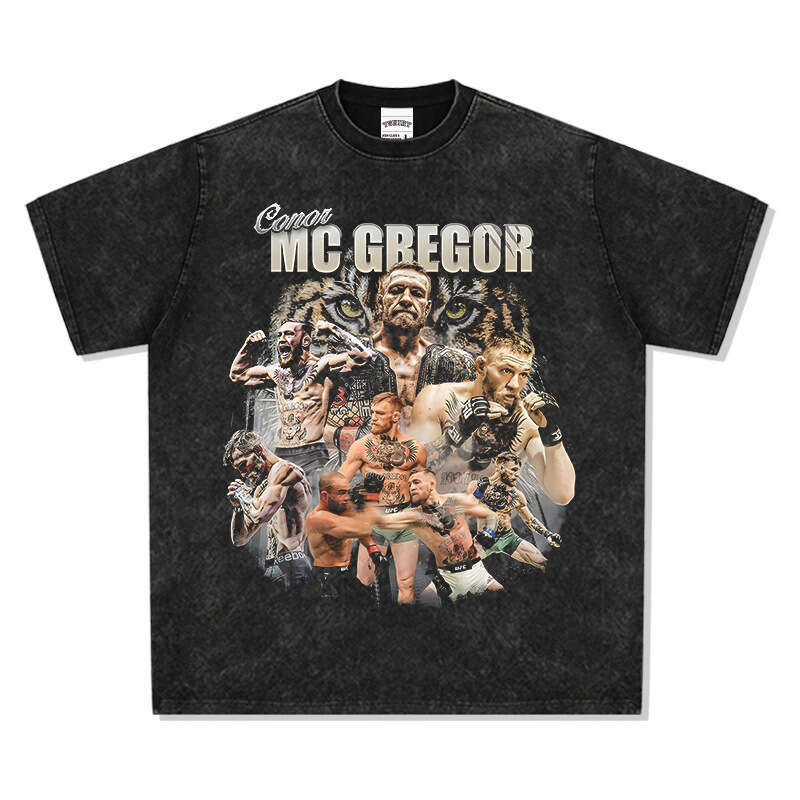 American Mouth Cannon Connor McGregor Printed Short Sleeve T-shirt Cotton Round Neck Hoodie