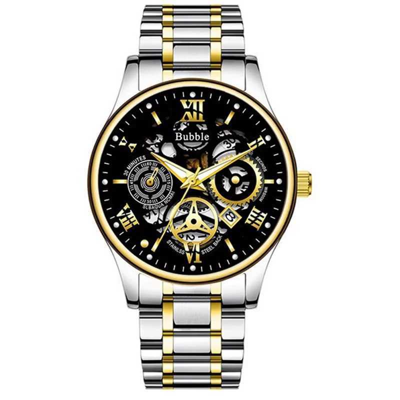 New Arrival UTHAI Mens Fashion High end Luxury Quartz Watch Waterproof Roman Hollow Mens Watch V009 Z241226