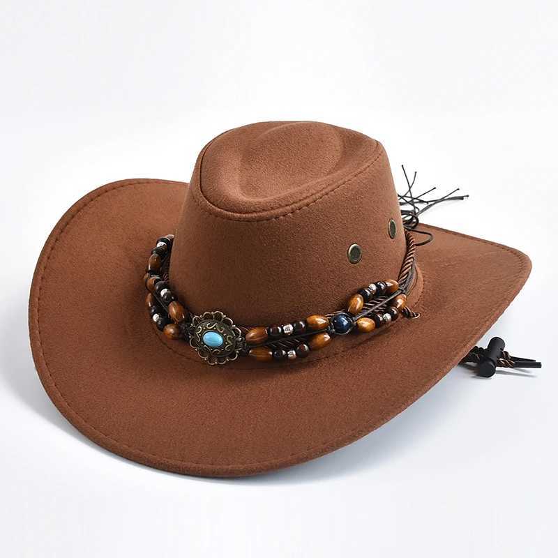 Retro Western Mens Denim Hat Womens Artificial Suede Gentleman Denim Womens Jazz Hat Sombrero Hombre C W241225