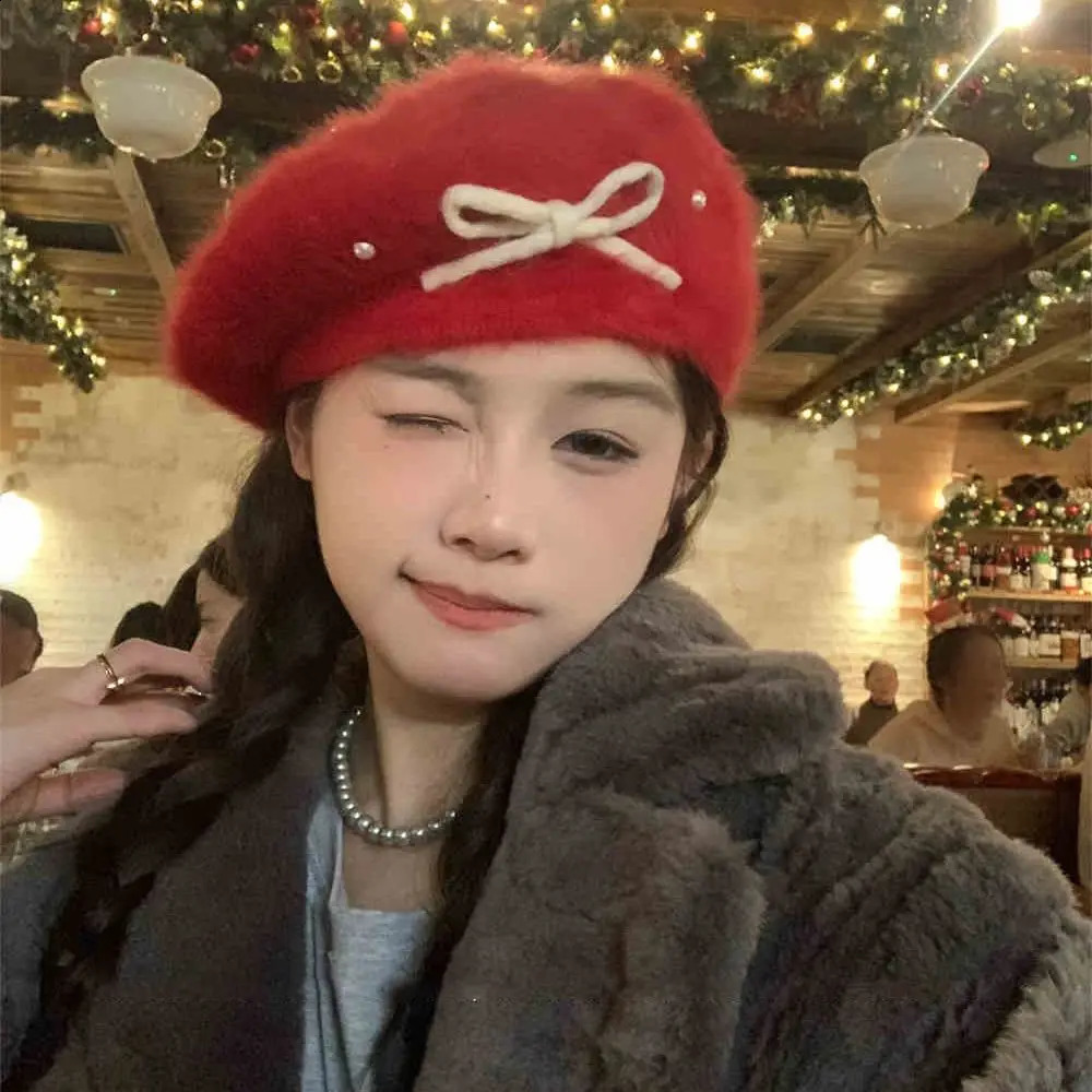 Fashion Wool Berets Dome Winter Warmer Hat Casual Painter Hat Winter 241226