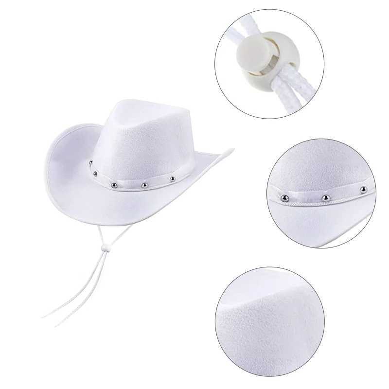 White Cowboy Hat Womens Jazz Hat Western Cowboy Hat Church Hat Model Show Cowboy Hat Felt Hat Adult Mens Hat W241225