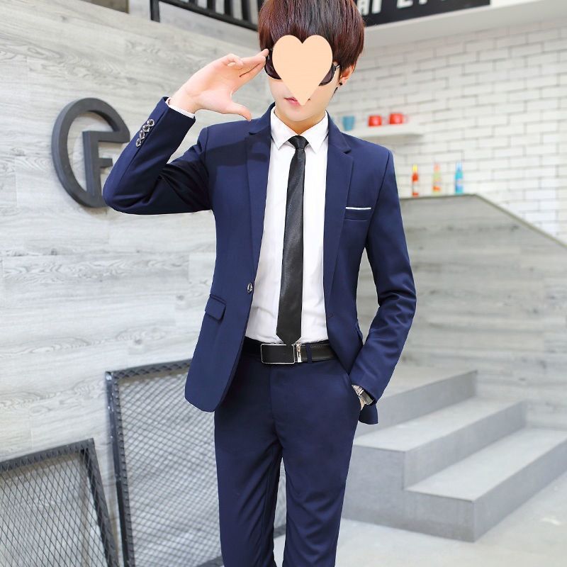 X12251Business professional slim best man small suit groom wedding dress Korean style formal suit