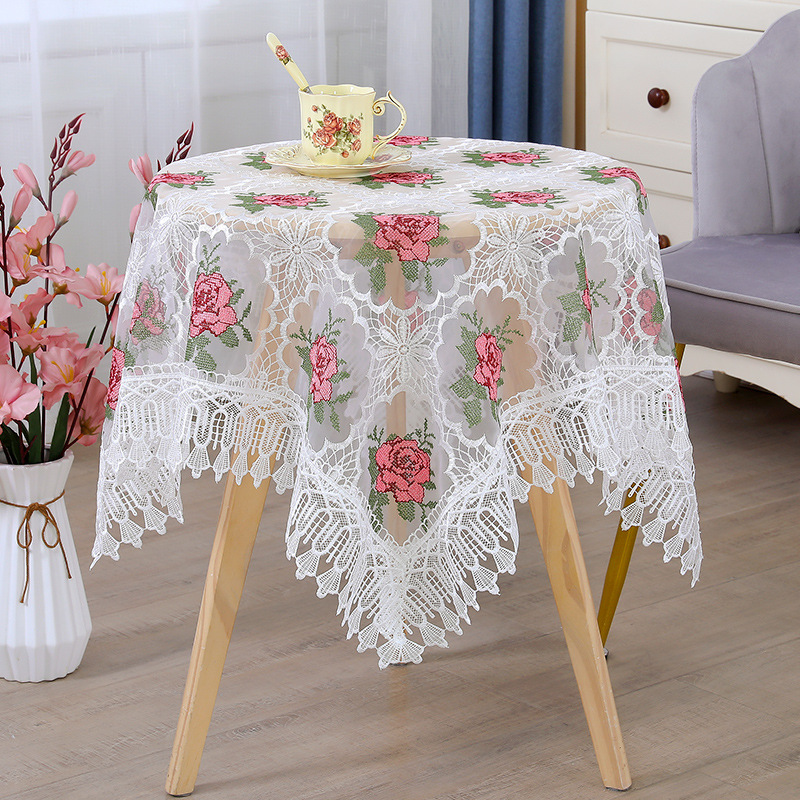 Home Lace Edge Fresh Wind Simple Fabric Dining Table Cloth