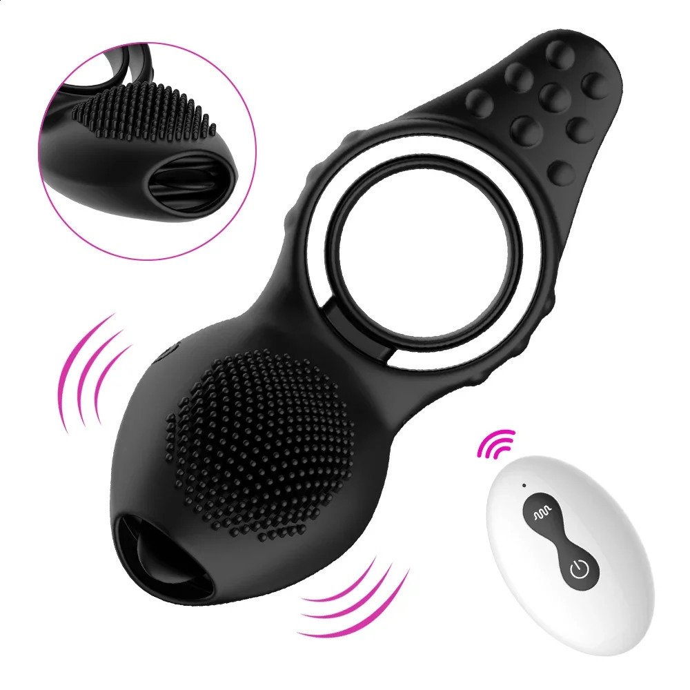 Strap On Penis Brush Vibrator For Couple Men Cock Rings Stretcher Lock Women Clitoris Licks Stimulator Anal Plug Sex Toys Adult 241226