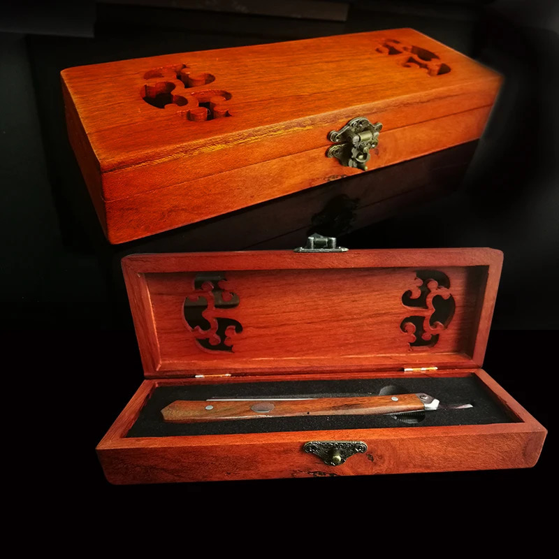 Titan straight razor wooden handle hand made stainless steel blade sharping shaving 241225