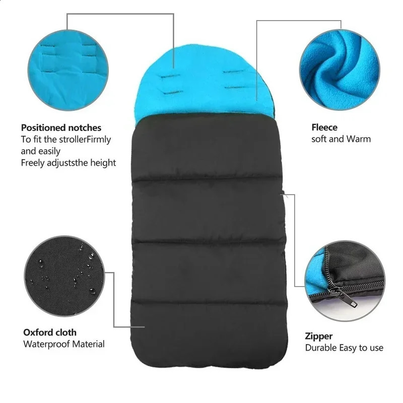 Warm Swaddle Windproof born Sleeping Bag Universal Stroller Footmuff Cover Blanket Cosy Toes Buggy Cushion Baby Thick 241225