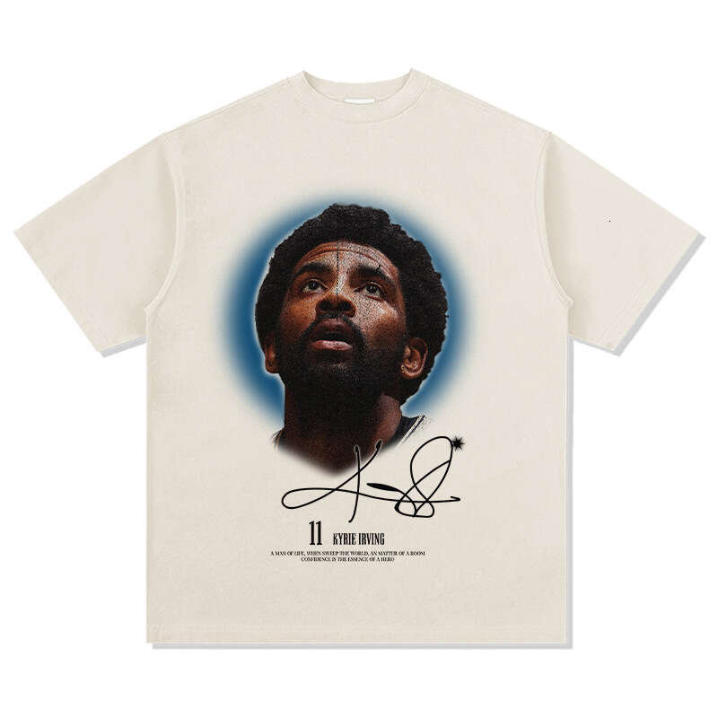 BC Irving Big Head Printed American T-shirt Short Sleeve Pure Cotton Round Neck Hoodie for Men and Women