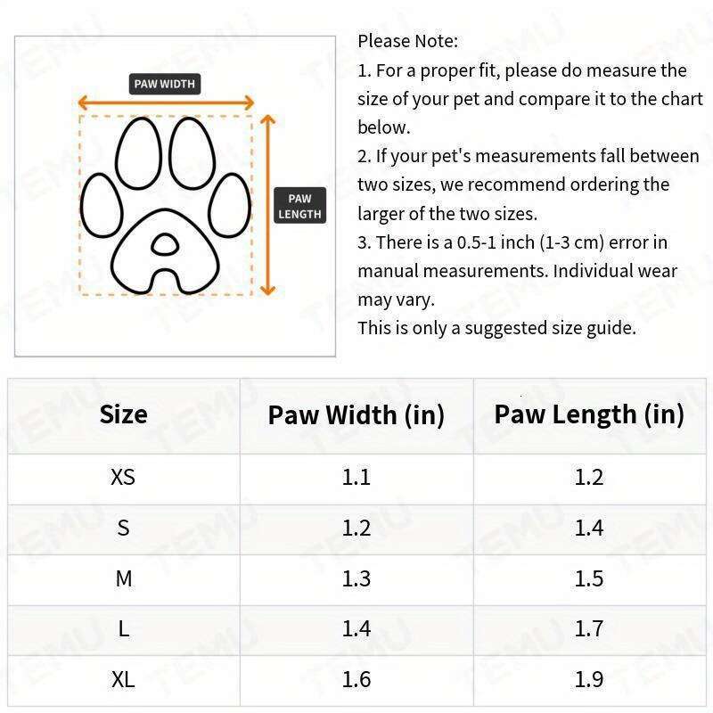 4pcs/Sets Puppy Winter Snow Pet Slip-resistant Waterproof Casual Dog Shoes Paw Protector With Anti-Slip Sole Dogs Boots