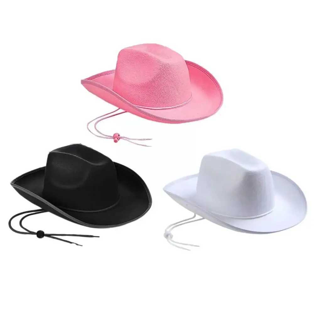 Cowboy hat felt printed hat performance hat Western cowboy hat single girl hat Botai party costume studio W241225