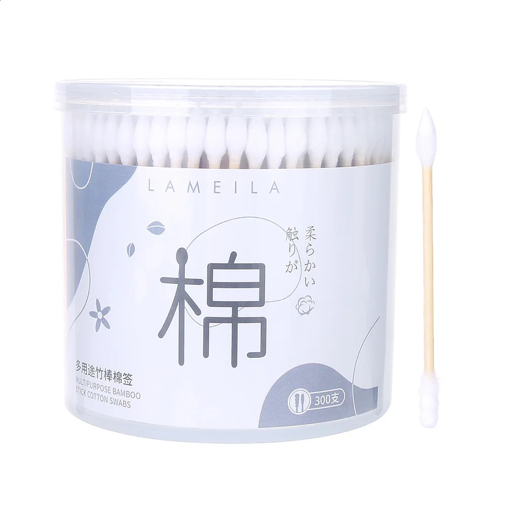 300 pieces microbrush disposable for cleaning ears ear cleaning cotton pads ear sticks cotton buds wooden sticks eyebrow tool 241226