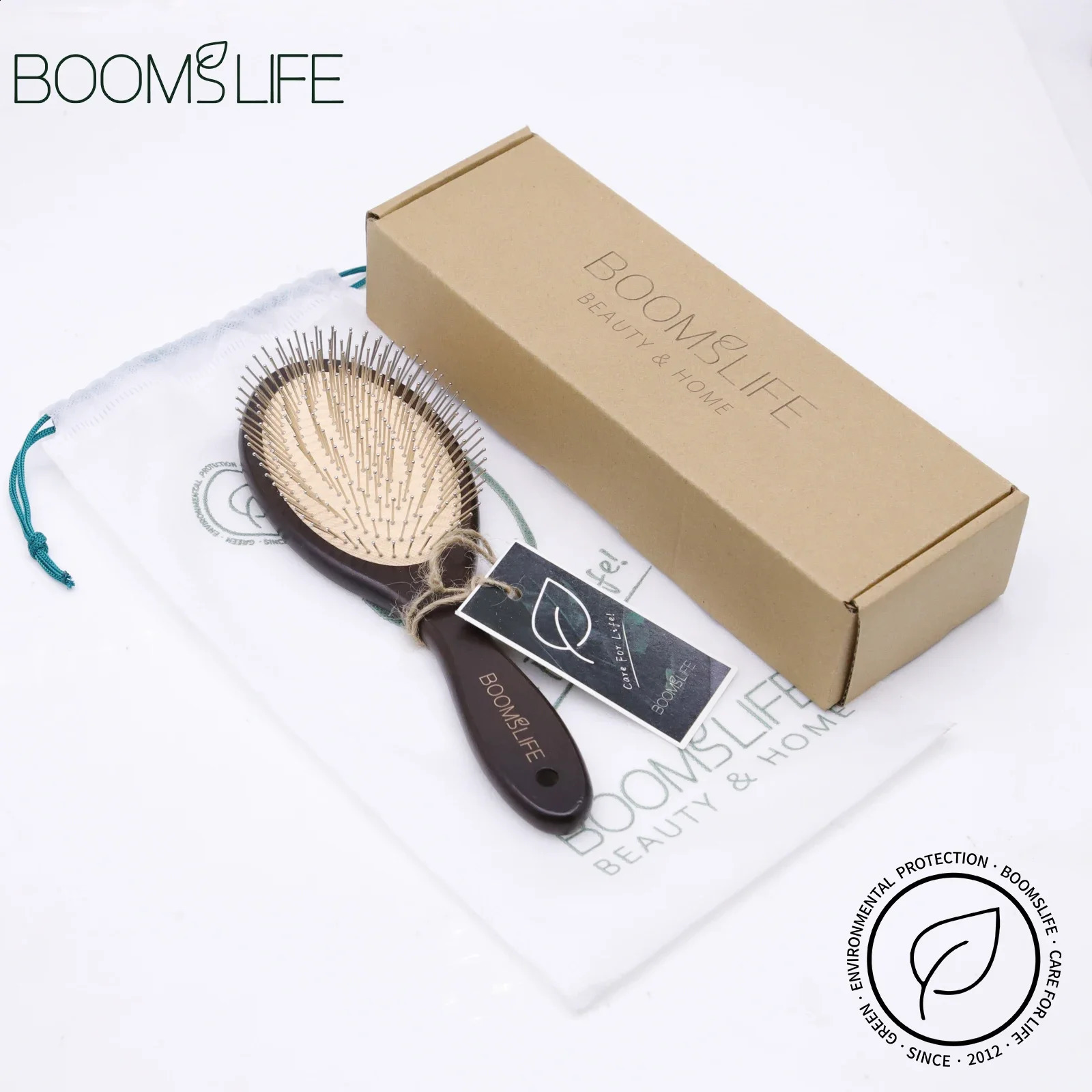 Head Massage Brush Steel Hair Brush Wood HairBrush With Steel Needle Scalp Airbag Hair brush For Hair Combing 241225