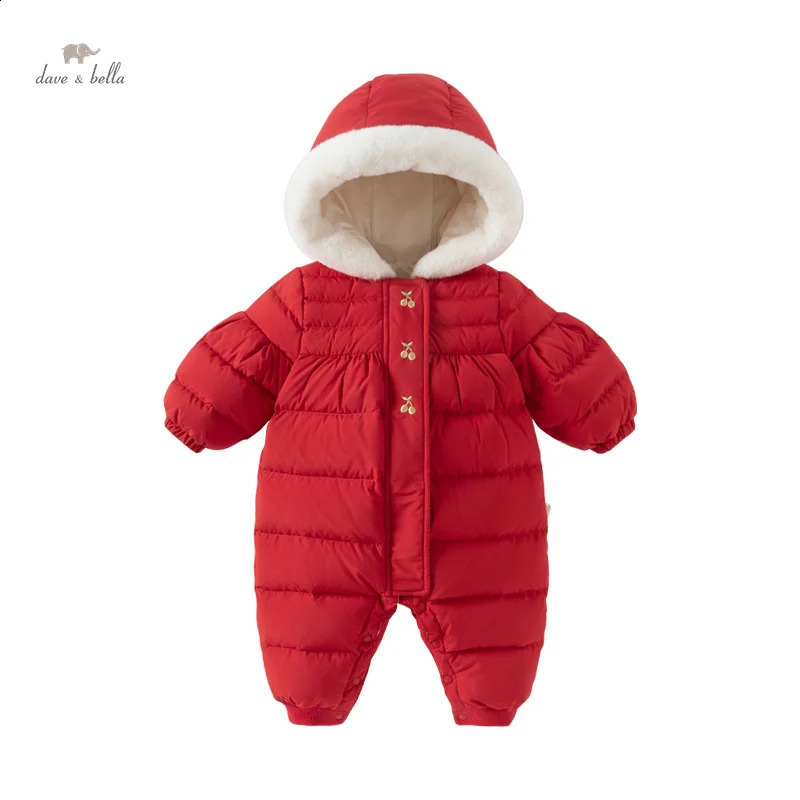 Dave Bella Girls Baby Jumpsuit born Creeper Autumn winter Romper Casual Cotton Comfortable Cute DB4243214 241225