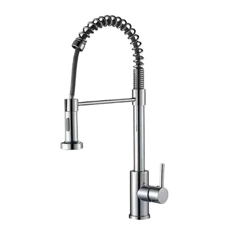 Kitchen faucet spring rotating kitchen sink Pl outlet spring nozzle mixer faucet hot and cold water crane G1/2 Y241226