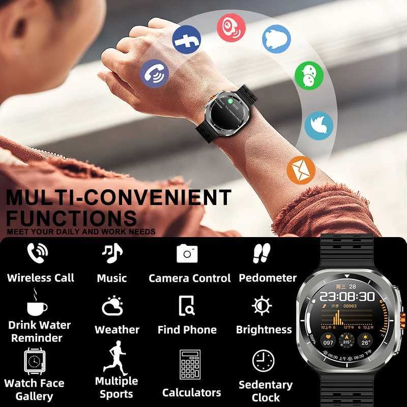 New Z7 Ultra smartwatch with 1.46-inch AMOLED high-definition screen wireless connections calling multifunctional sports GPS tracking compass SOS smar