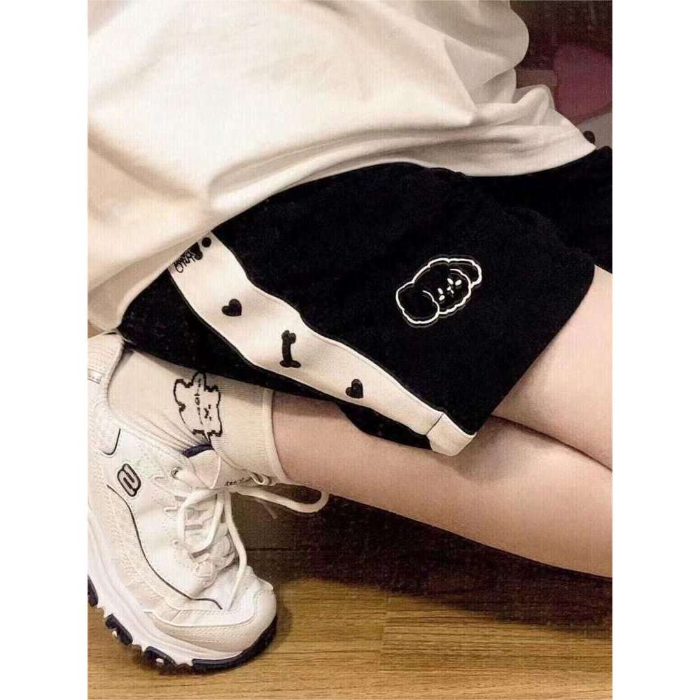 HOUZHOU Japanese 2000s Style Y2k Shorts Baggy Kawaii Haruku Sweatpants Cute Sweet Sports Pants Oversize Korean Fashion Summer