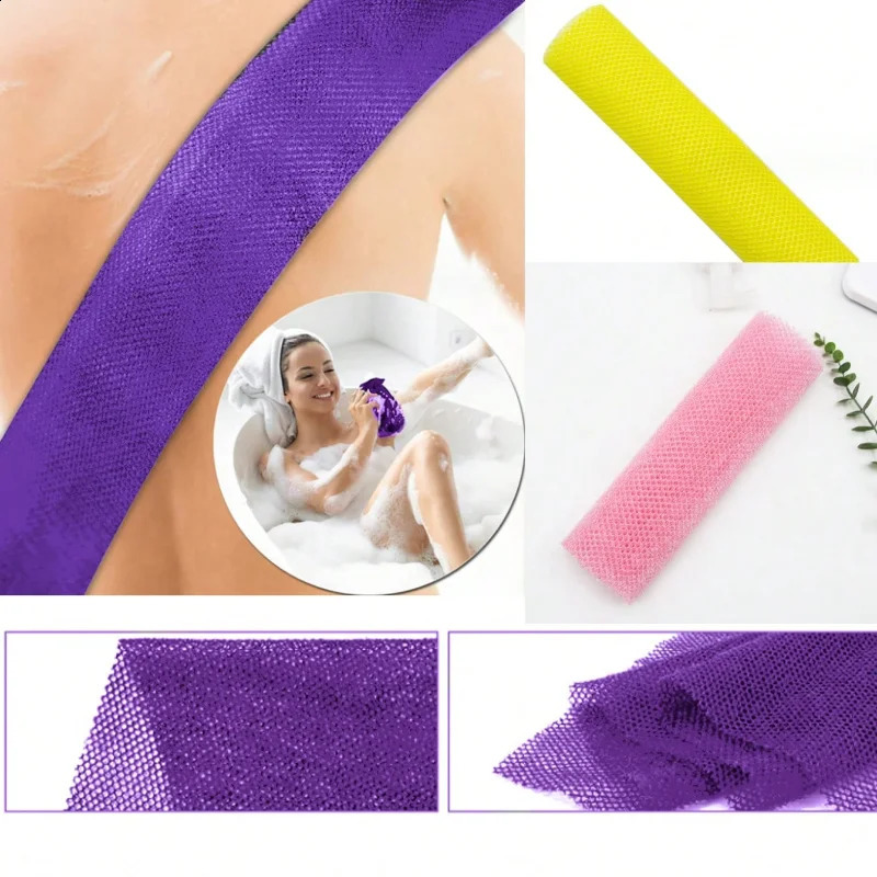 6pcs Exfoliating Bath Net Sponge Set Body Scrubber Quick Dry Odorless Shower Exfoliator Durable Bathroom Accessories 241226