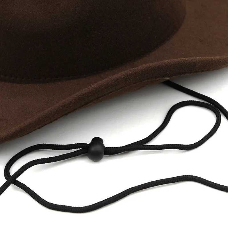 Designer brand Western cowboy hat wool jazz top hat mens and womens autumn and winter felt Big En C Gorras Para Hombres W241225