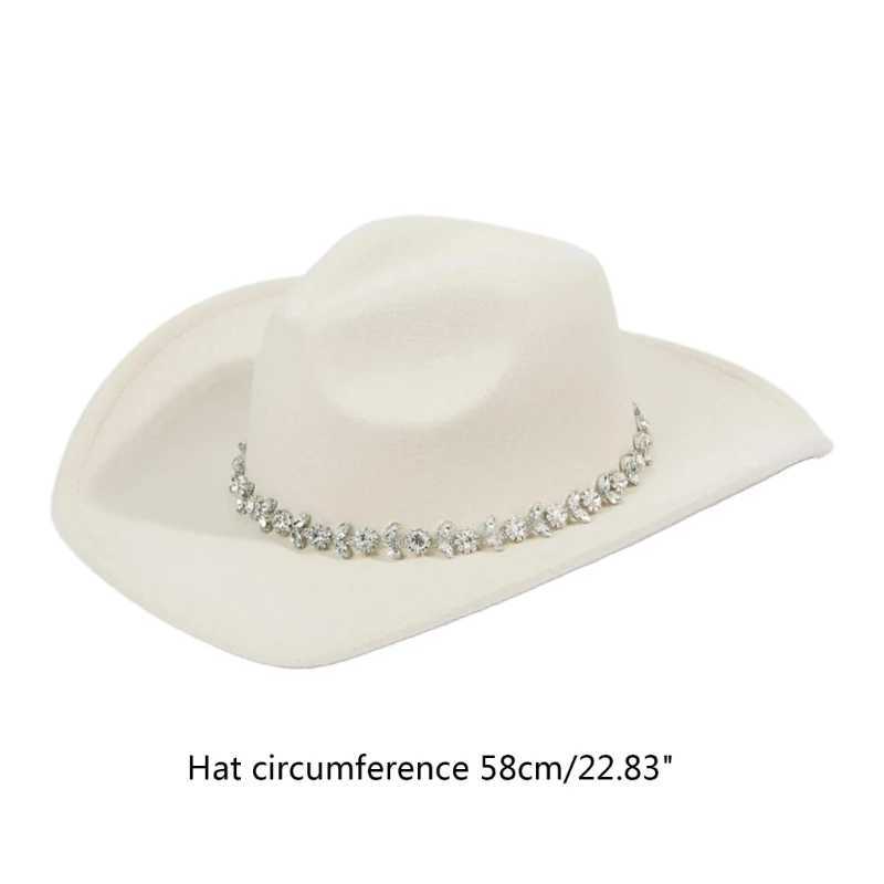 Bridal Shower Elegant Cowboy Hat White Cowboy Hat Single Party W241225
