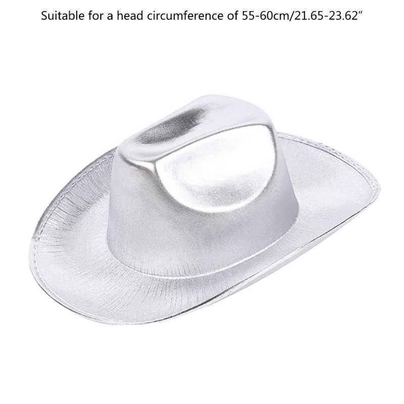 Sparkling Cowboy Hat Aurora Sparkling Wild Singles Party Disco Shining Cowboy Hat Actor Disco Hat W241225