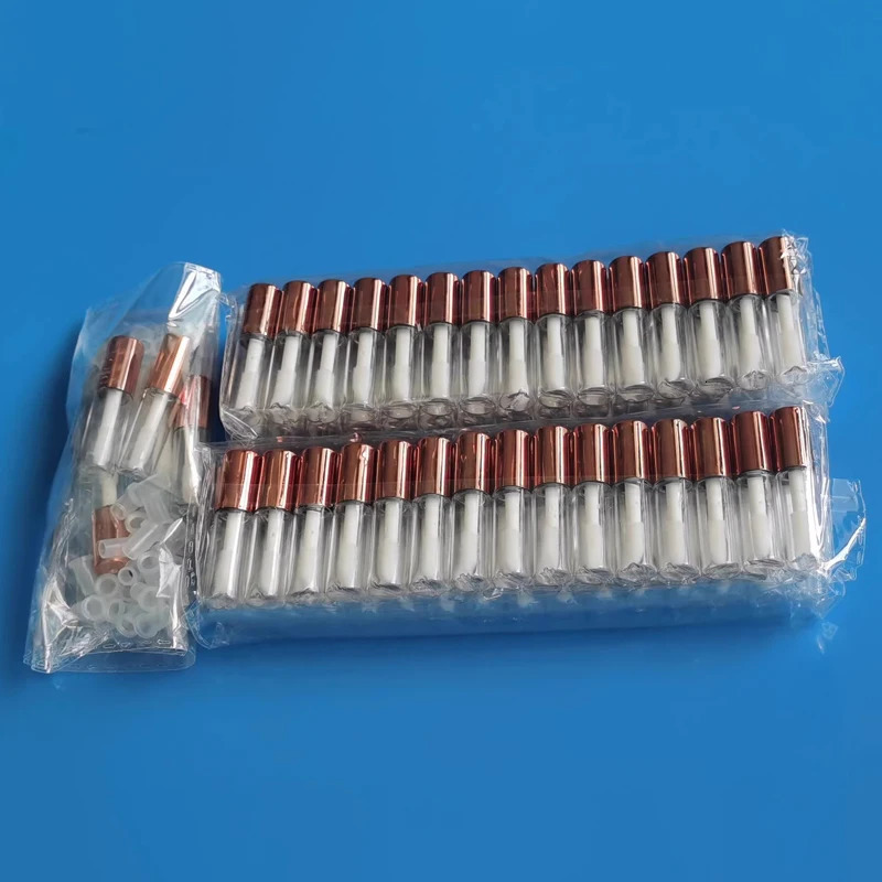 50/100/200Pcs Black Blue Silver Rose Gold Lip Gloss Tube Cosmetic with Cap Empty Lipstick Bottle Lipgloss Sample Container 241225