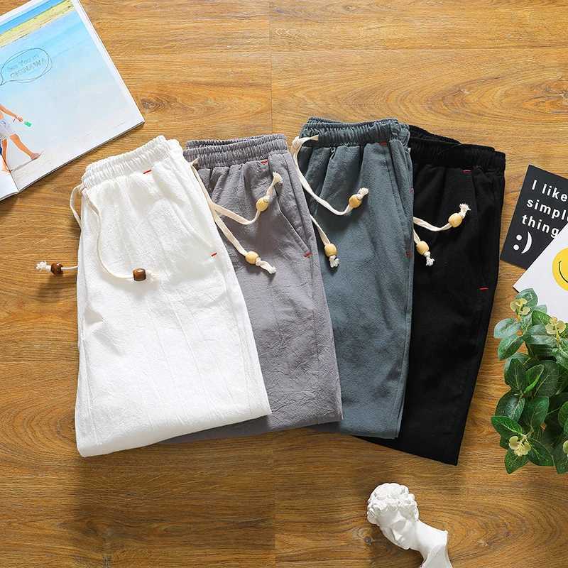 Brand Mens Summer Fashion Solid Color Casual Shorts Bermuda 2022 Thin Breathable Cotton Loose Shorts Mens Short Casual Fitness W241226
