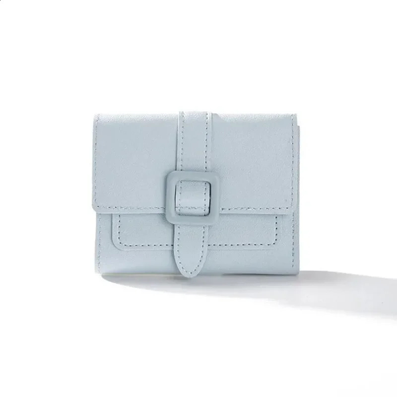 Candy Color Small Wallets PU Leather Coin Pures Ladies Card Holder Mini Standard Short Purses for Women Solid Purses 241224