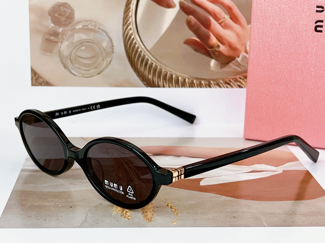 Muimuis sunglasses For Women 2025 Luxury Brand SMU04Z Same Style Oval Sunglasses With Box