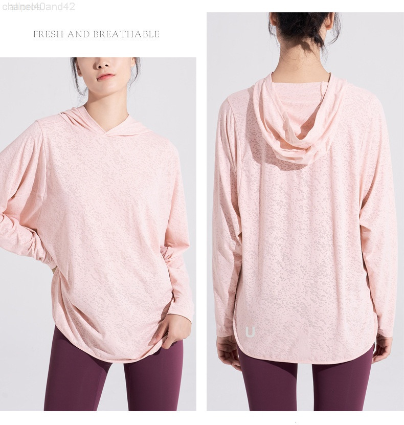 Women Yoga Sports Shirt Loose Hoodie Running Sports Fitness Long-sleeved Shirt Quick-drying Yoga Outfit Hoodies Time limited New Arrivals